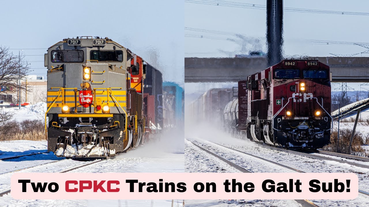 HERITAGE UNIT LEAD! CPKC Trains 236 & 134 ￼on the Galt Subdivision In Mississauga, ON￼