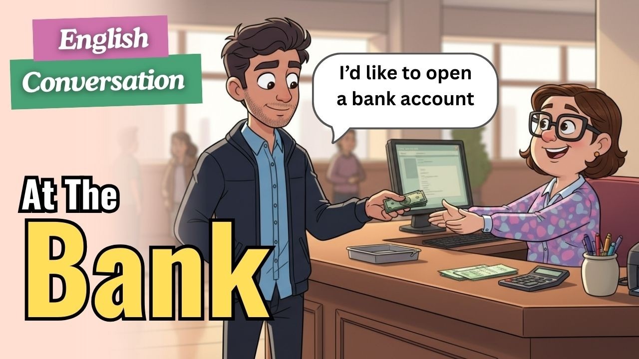 English Conversations at the Bank | 7 Real Life Dialogues for Beginners