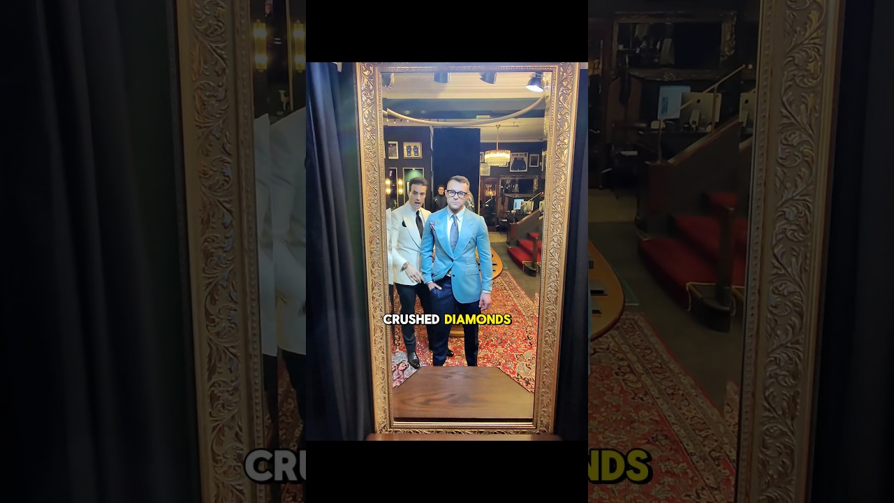 Most expensive suit with crashed diamonds #socialexperiment #social #bespoke #suit #luxury