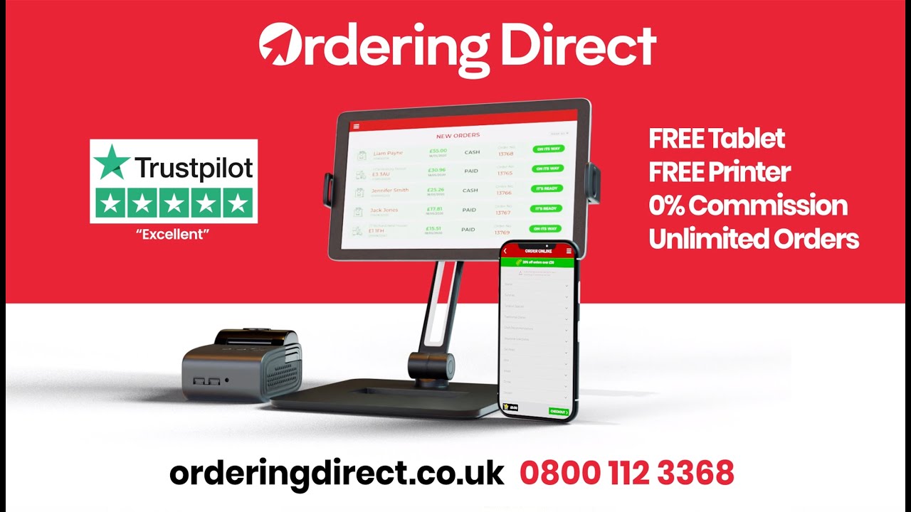 Ordering Direct Advert 2021 - Online Ordering System for Restaurants & Takeaways