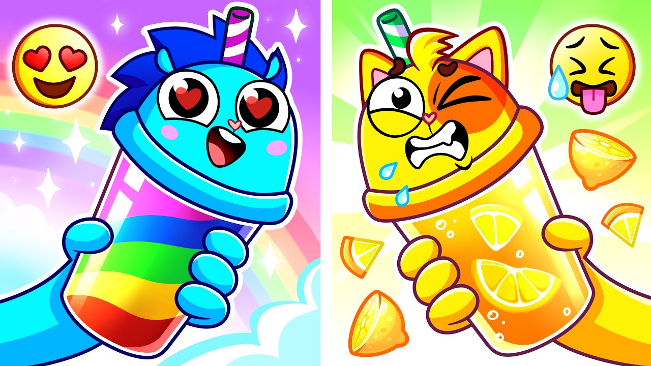 Yummy Rainbow Juice 🌈 Colorful Food Song | Kids Songs 😻🐨🐰🦁 Nursery Rhymes by Baby Zoo Karaoke