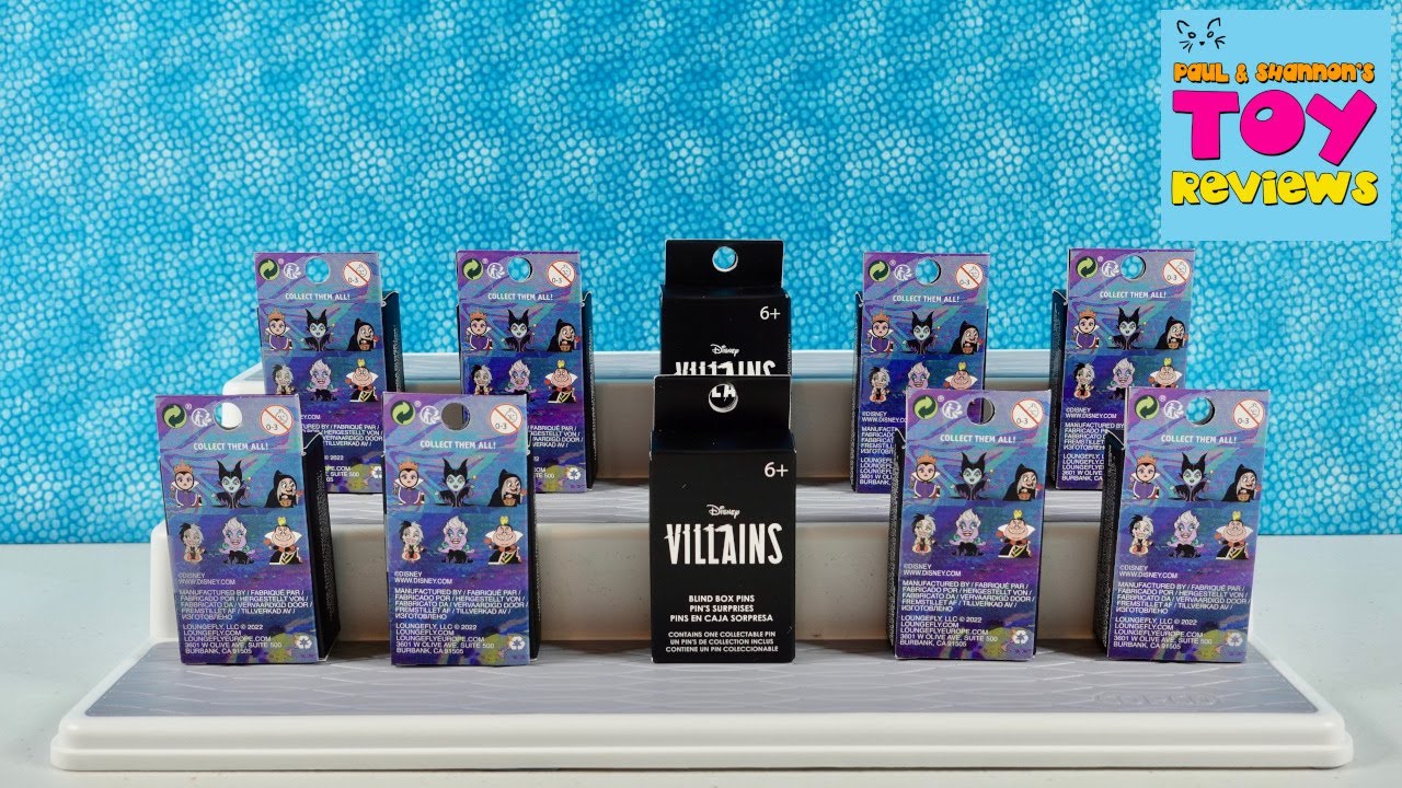 Disney Loungefly Villains Chibi Blind Box Trading Pins Unboxing | PSToyReviews