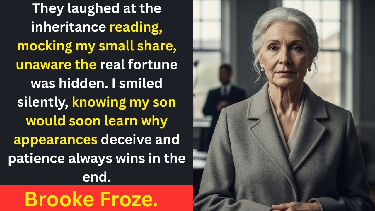 During the Inheritance Split, My Daughter-in-Law Celebrated—But I Smiled: “Son, You Still Don’t Know