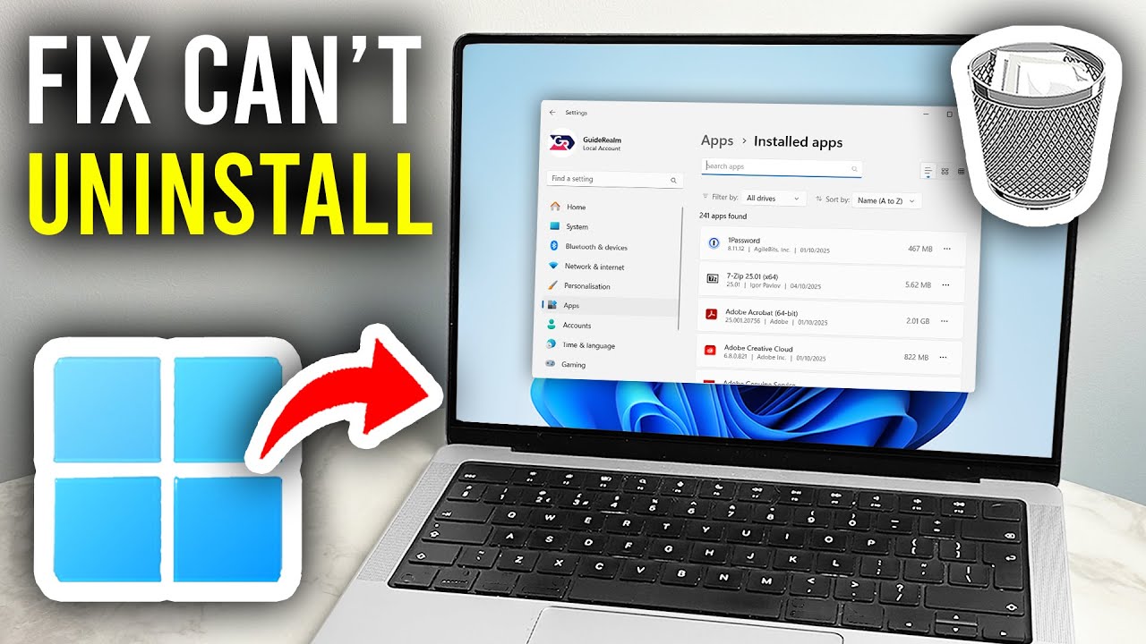 How To Fix Can't Uninstall App or Program In Windows 11 or 10 - Step By Step