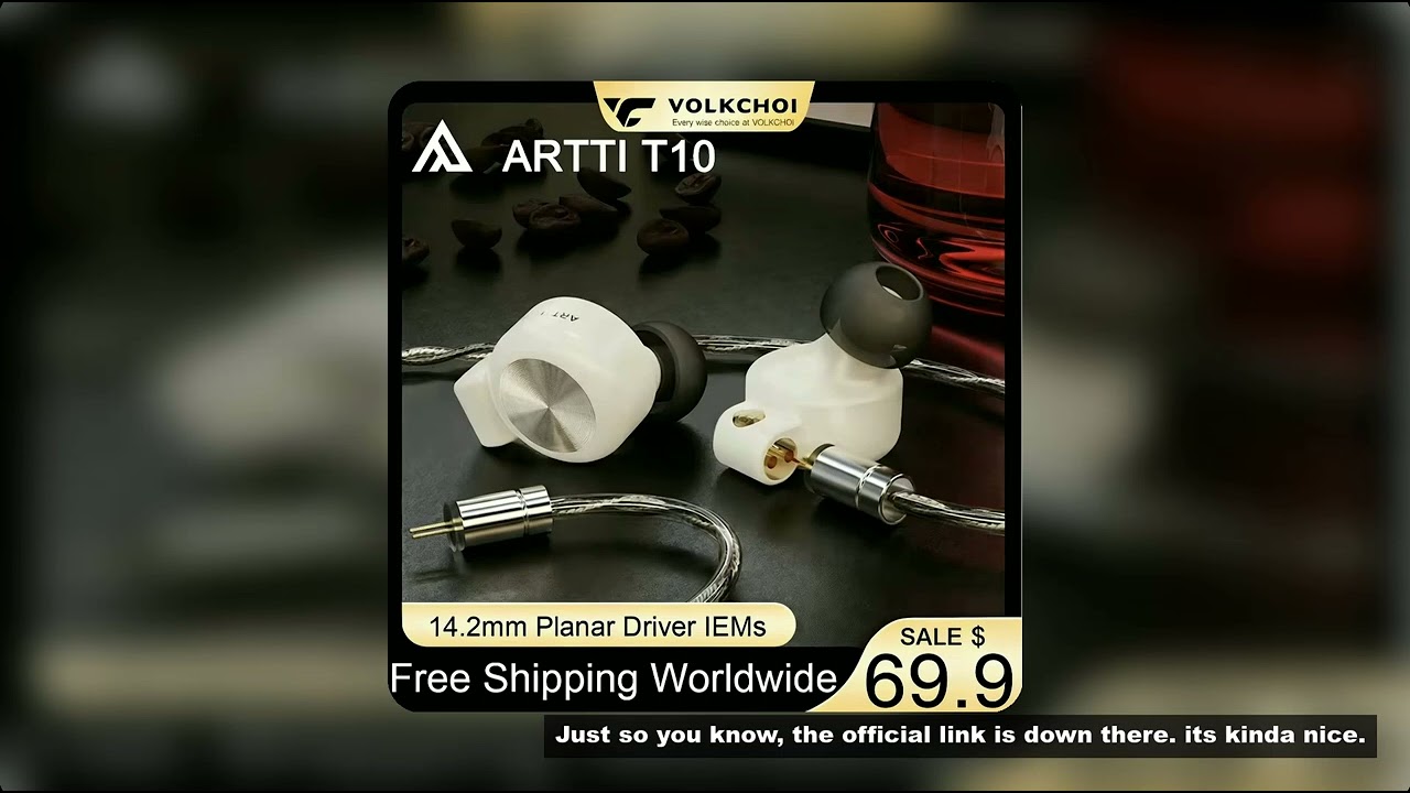 ARTTI T10 In-ear Earphone HIFI 14.2mm Planar Driver Headset with Detachable 0.78 2pin Connector 3.5/