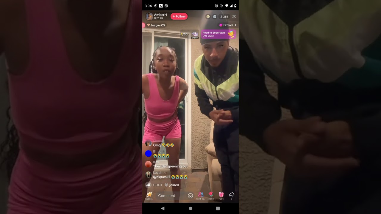 Amber and Lucas on live