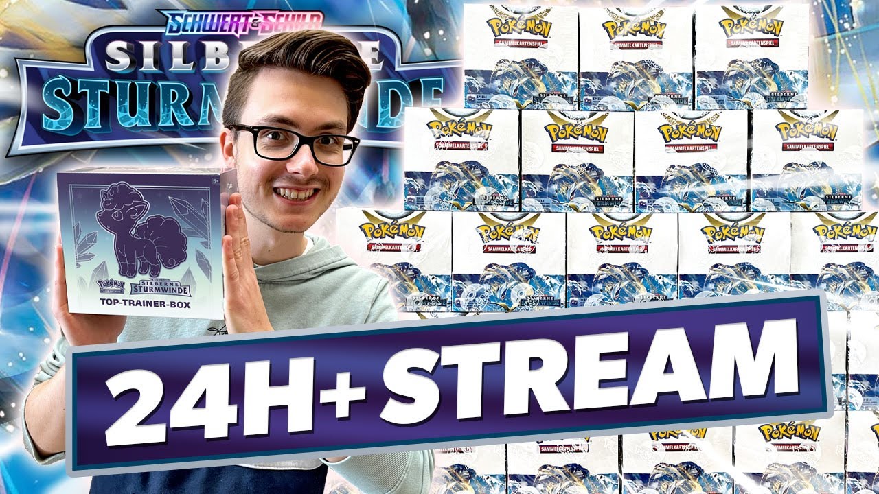 SILBERNE STURMWINDE 24h+! RELEASE STREAM! 😱Pokémon Booster Opening Live