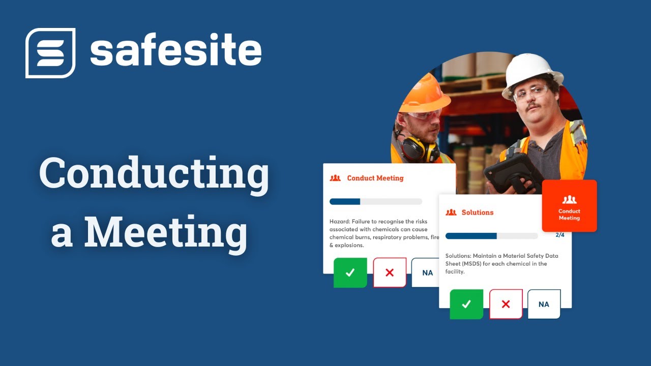 Safesite Mobile App - Conducting a Meeting