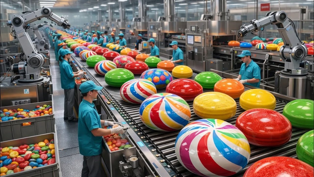 Inside a Massive Candy Factory – How Millions of Colorful Candies Are Made Every Day full process 