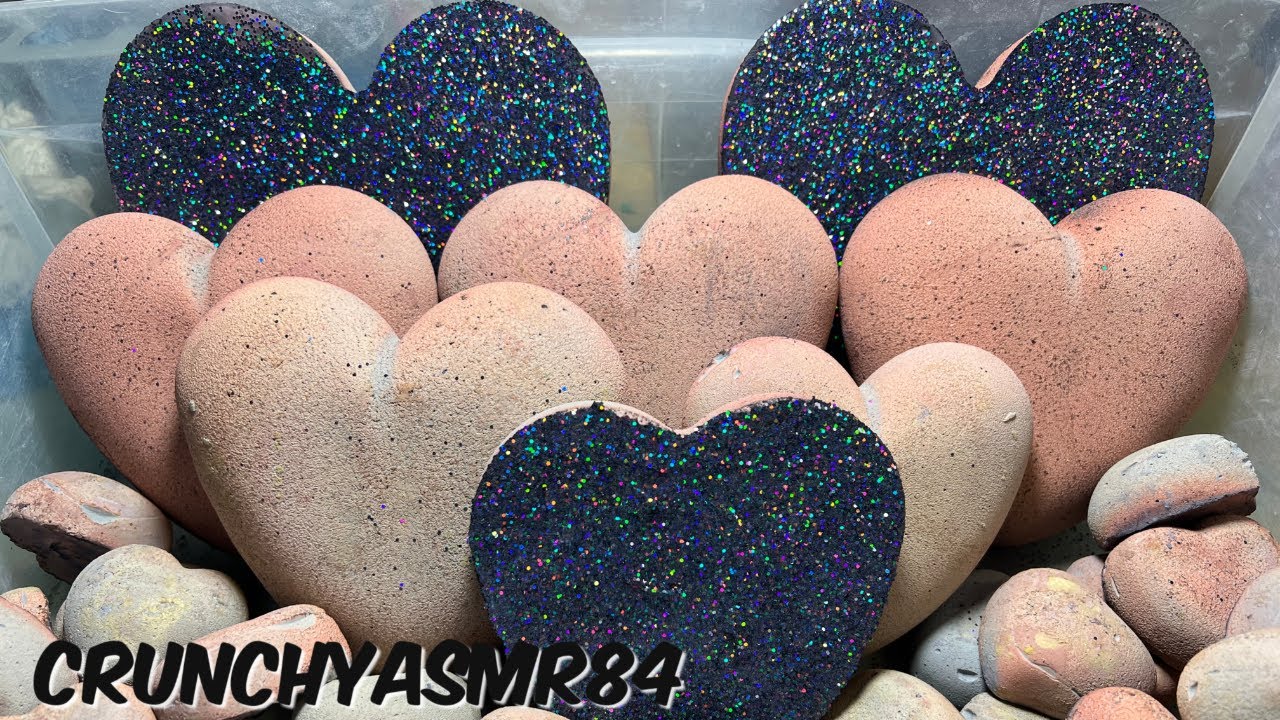 Gray Gym Chalk Hearts | Sleep Aid | Oddly Satisfying | ASMR
