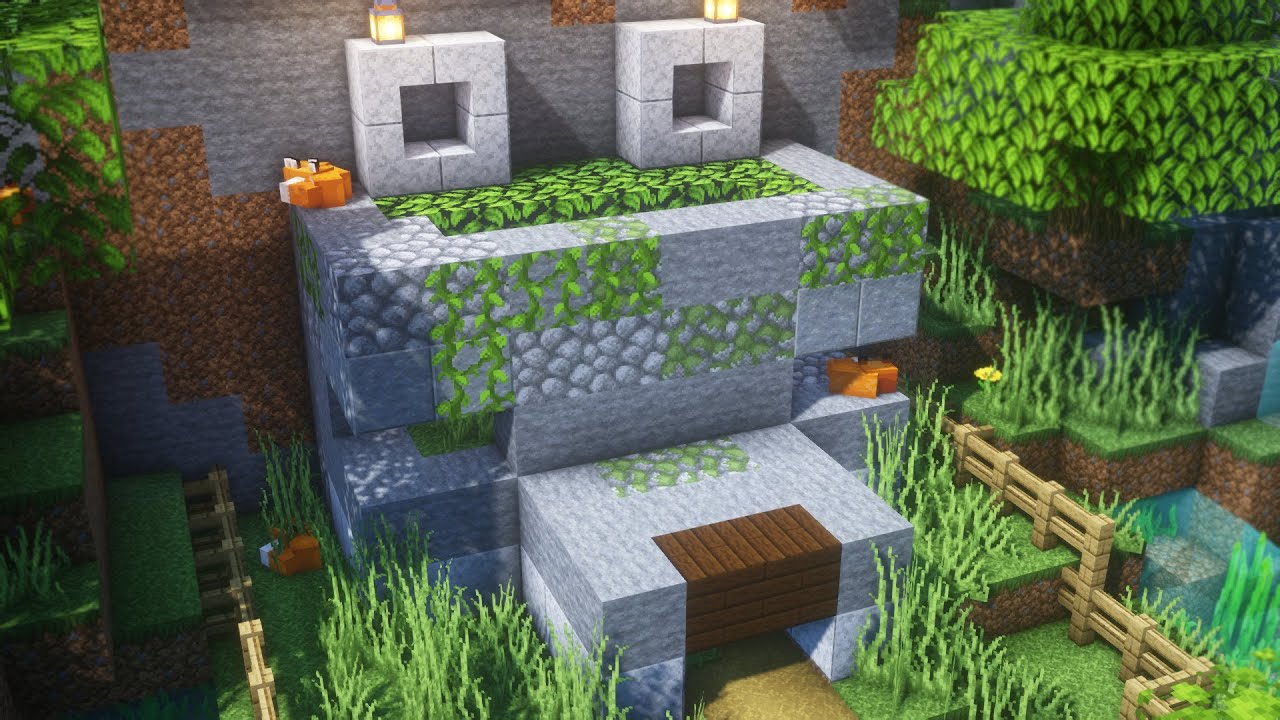 Minecraft cómo hacer una casa o hábitat para zorros tutorial muy fácil