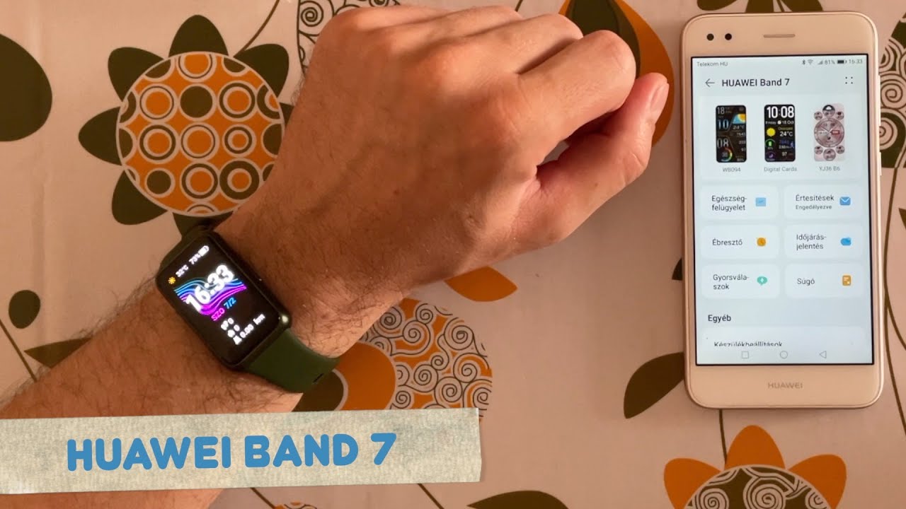 HUAWEI Band 7 okoskarkötő kicsomagolás és bemutató