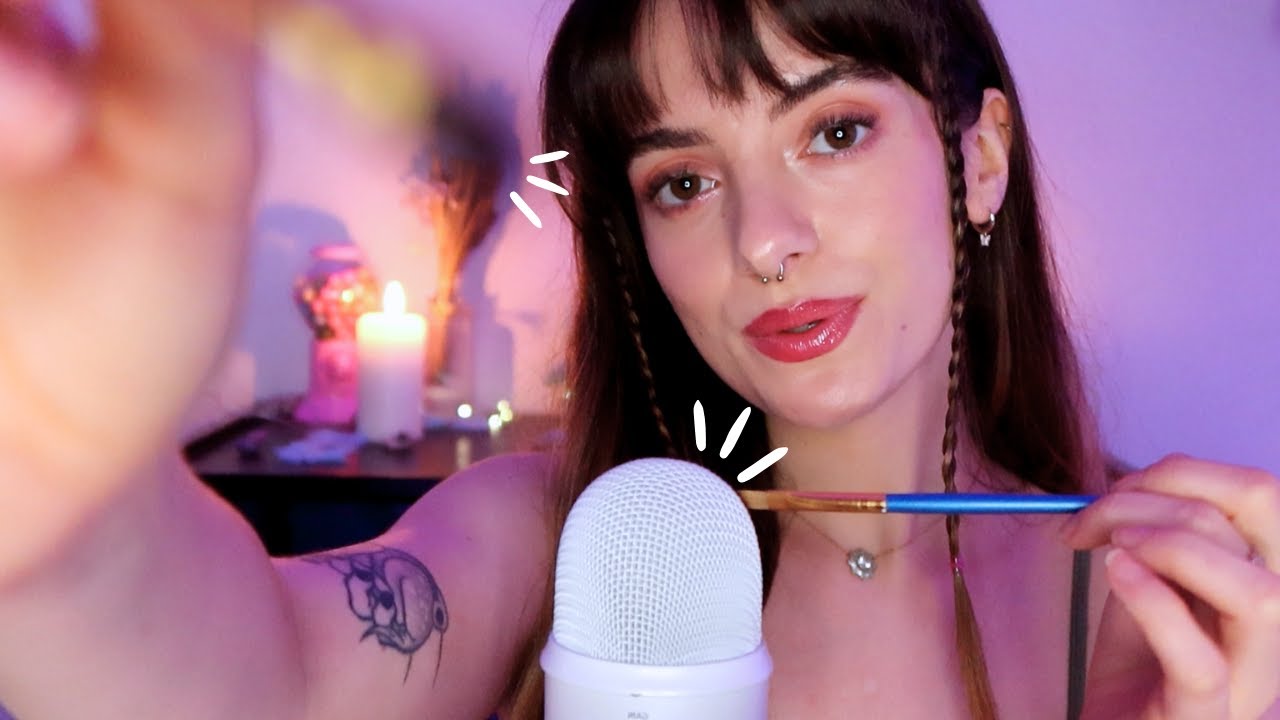 ASMR FR | Attention Personnelle rassurante et douce 🤍 (petits pinceaux, tracing, phrases positives)