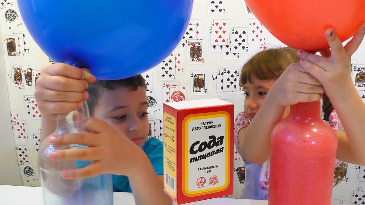 Лимонная кислота & уксус Надуваем шарики Inflate balloons Citric acid & vinegar 充氣氣球 檸檬酸和醋