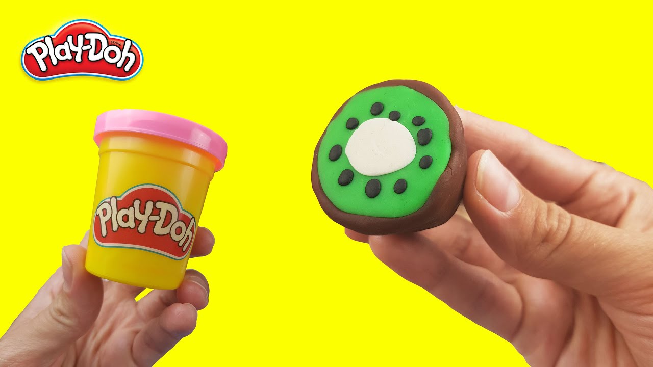 DIY PlayDoh Fruits Kiwi Modelling Clay Tutorial for Kids | Mom4KidsTv