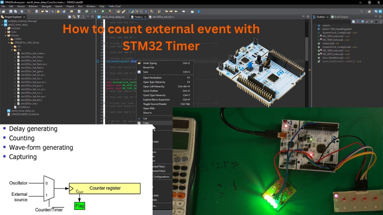 7. How to implement event counter with stm32 Timer