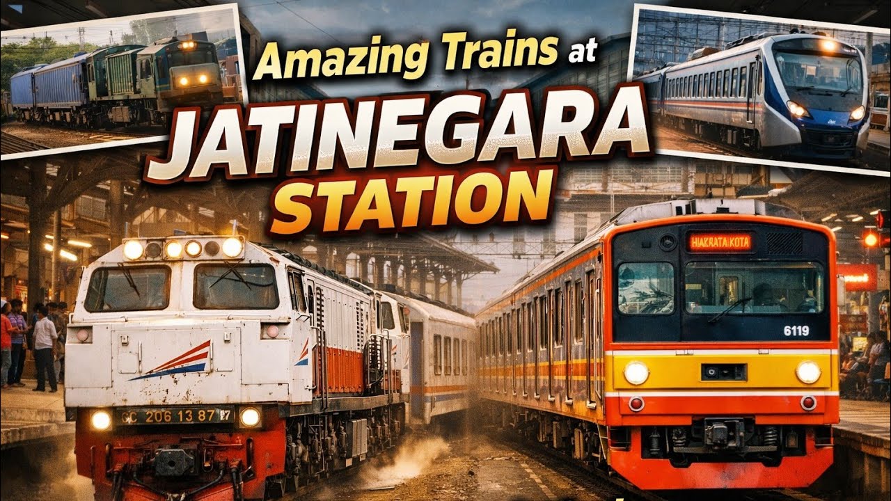 KOMPILASI KERETA API DI STASIUN JATINEGARA @aldiansyah_13