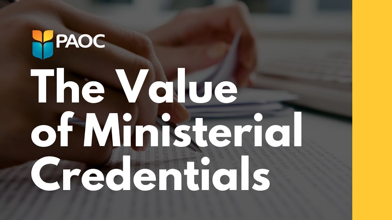 The Value of Ministerial Credentials with the PAOC | Fellowship Services | Craig Burton