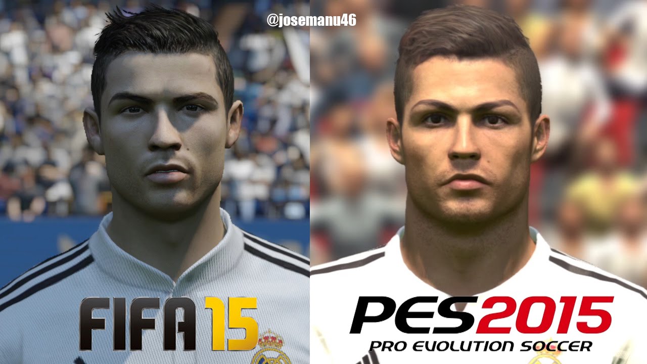 FIFA 15 vs PES 2015 REAL MADRID Face Comparison