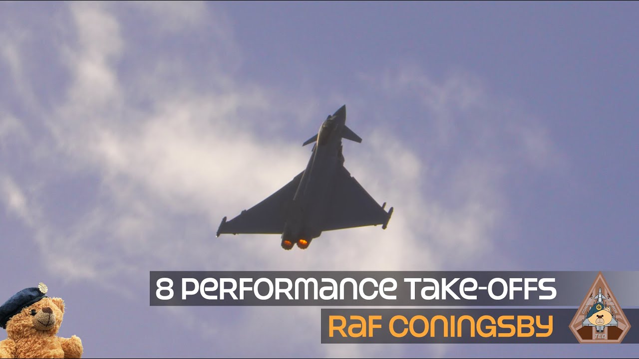8 Powerful & Loud Typhoon Performance Take-offs by 29 Squadron OCU &bull; RAF Coningsby 30.01.23