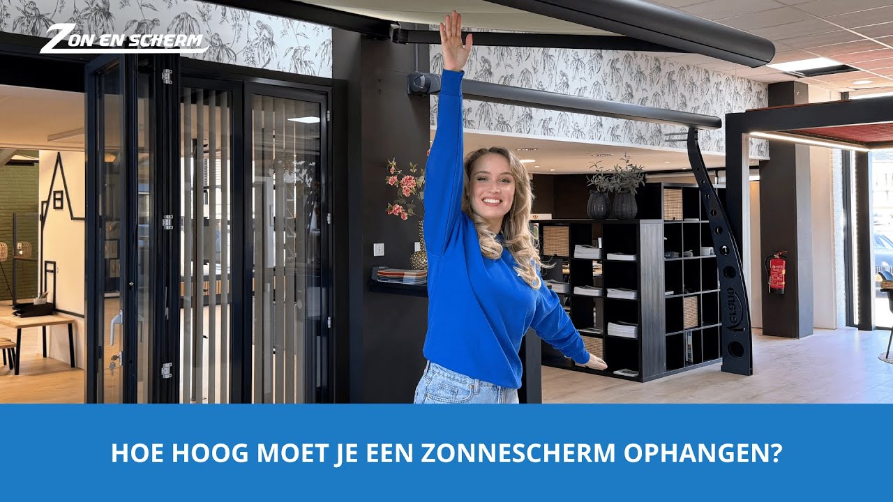 Hoe hoog moet je een knikarmscherm ophangen?