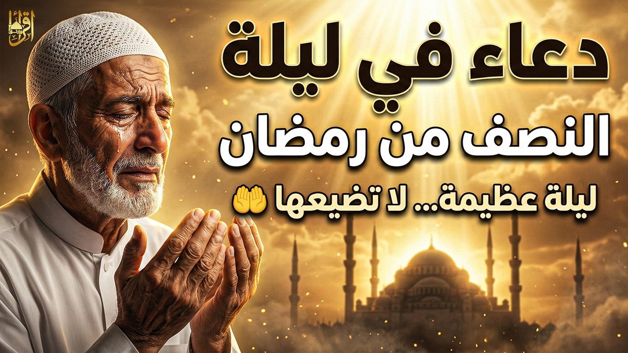 دعاء في ليلة النصف من رمضان 🌙 دعاء مستجاب لفتح أبواب الرحمة والرزق وقضاء الحوائج بإذن الله 🤲