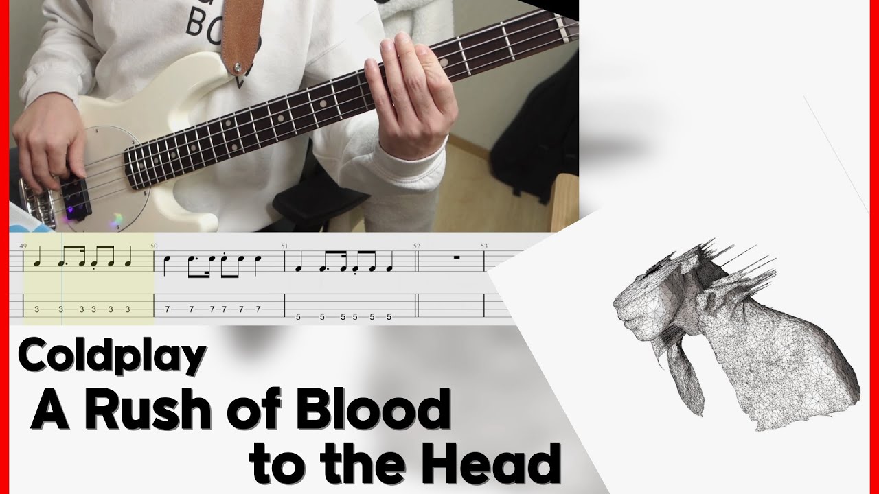 Coldplay - A Rush of Blood to the Head [Bass cover] (+Tab)