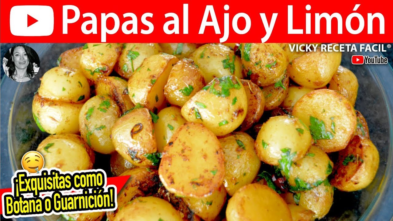 PAPAS AL AJO Y LIMON | #VickyRecetaFacil