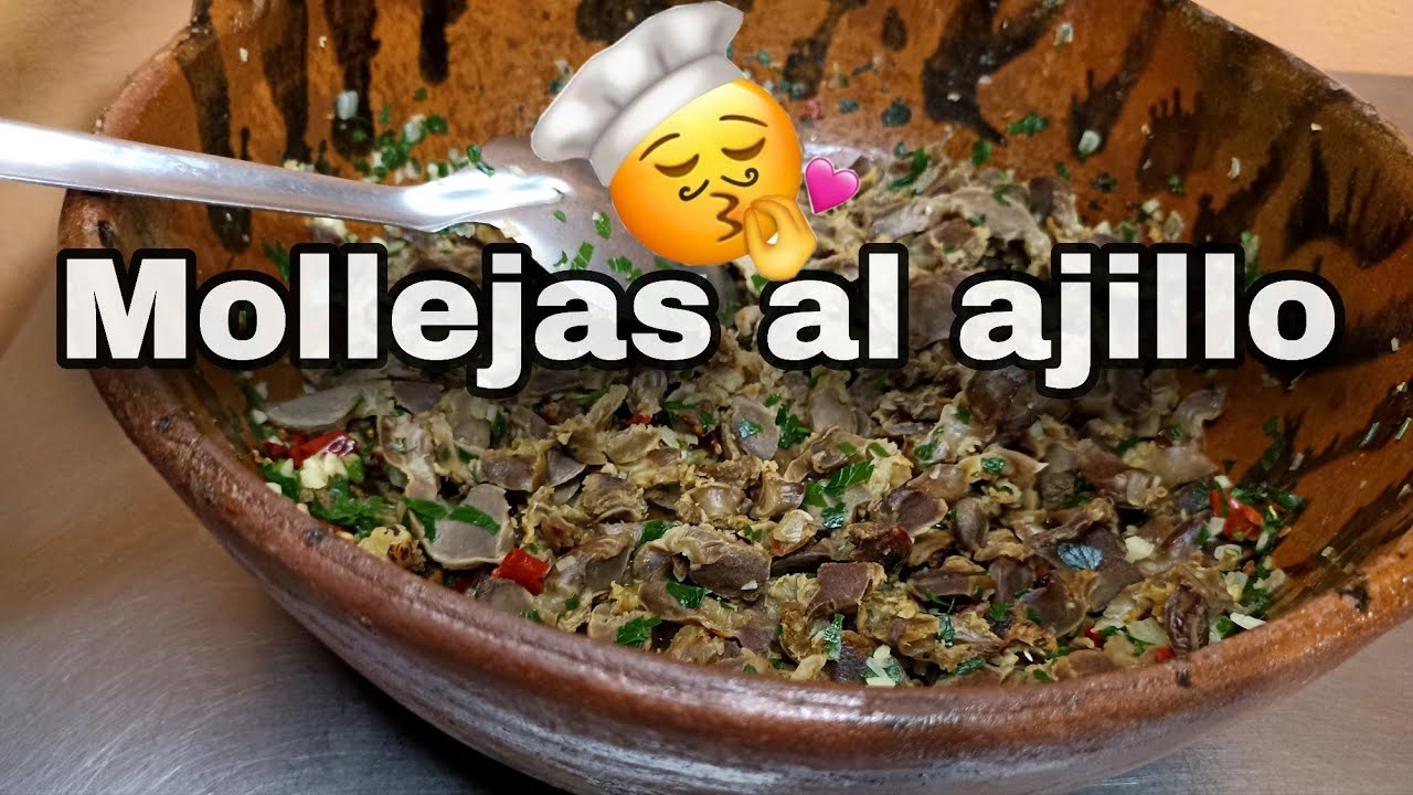 Mollejas de pollo al ajillo