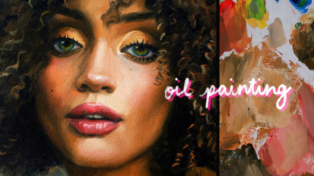 Oil Painting Using Only THREE Colors ❤️💛💙
