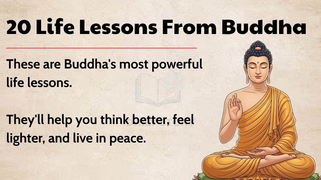 Stop Overthinking Today: 20 Powerful Buddha Lessons || 25-Min Graded Reader (English) ✅