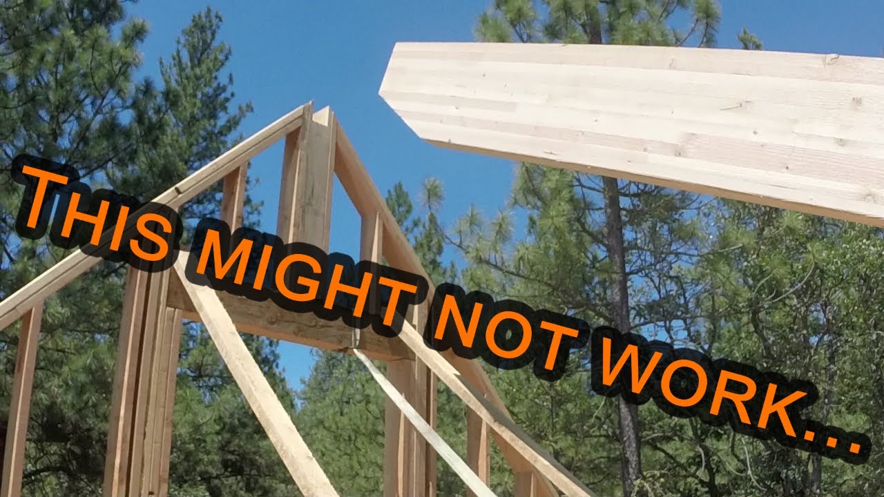 Installing a ridge beam with one hi-lift wall jack