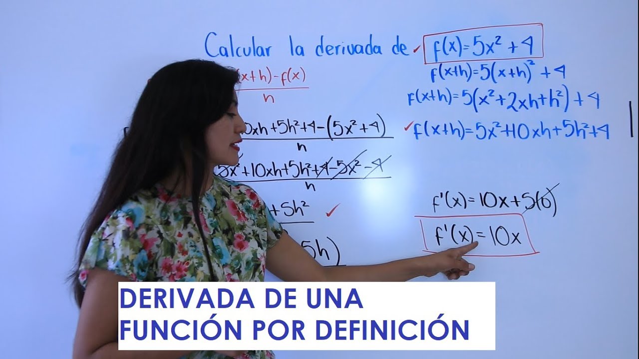 DERIVADA DE UNA FUNCIÓN POR DEFINICIÓN (Ejemplo 2)
