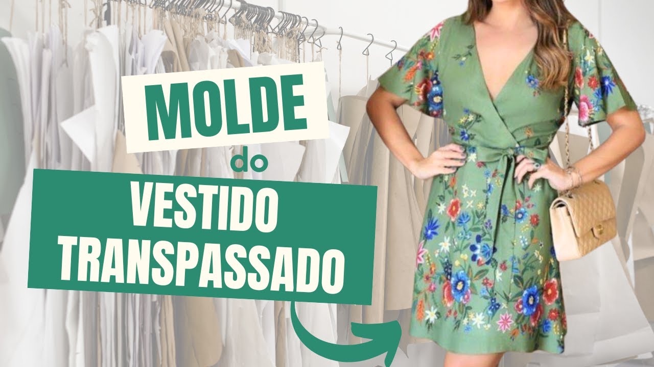 Como fazer Molde de Vestido Transpassado - parte 01