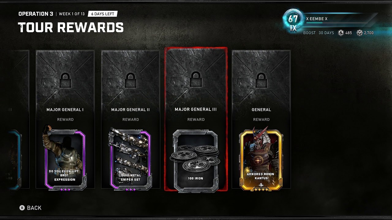 Gears 5: All Tour of Duty 3 Rewards