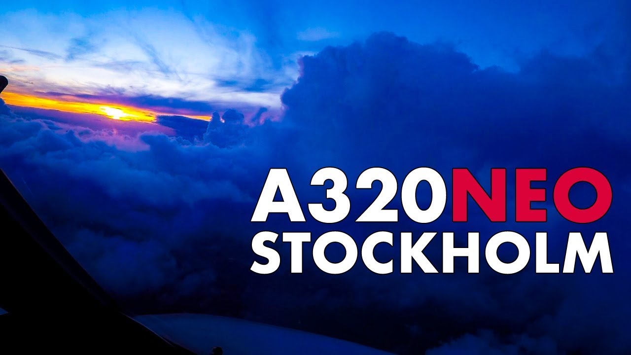 Twilight Approach to Stockholm   Cockpit A320NEO