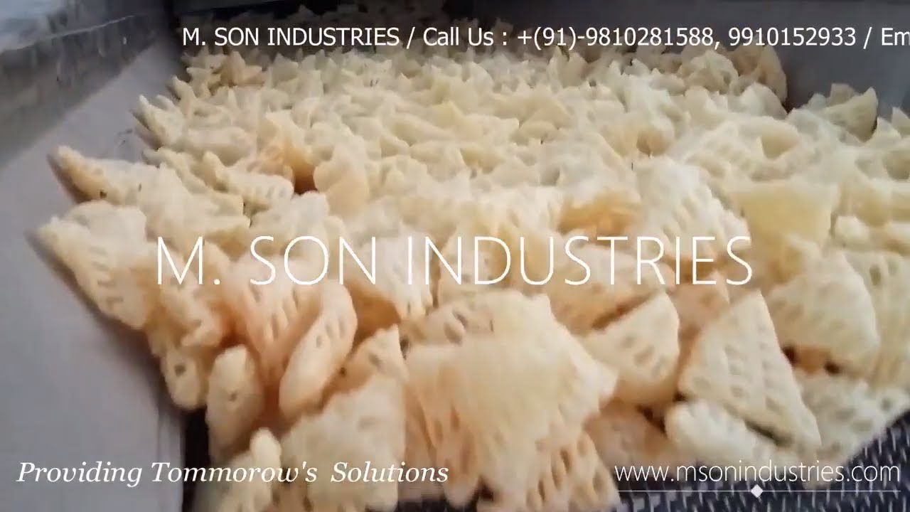 Potato Chips | Fryums | Kurkure | 3D Pellets Frying Machine By M. SON INDUSTRIES