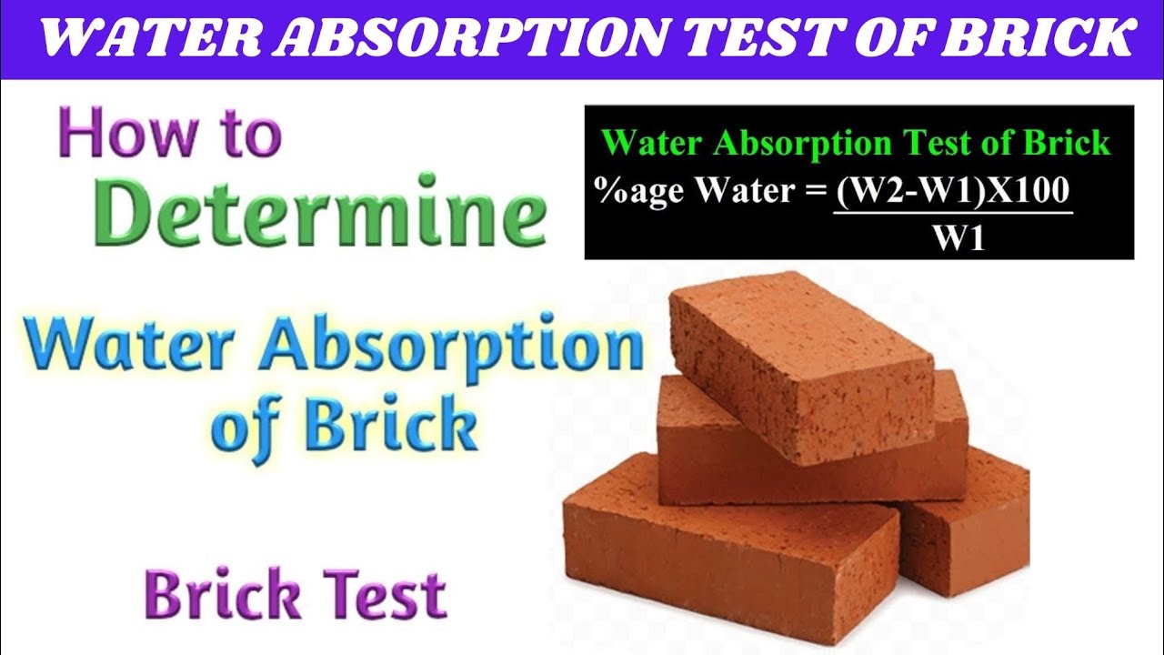 As per IS Code How to Calculate Brick Water Absorption Test| Minimum Water Absorption of Brick?