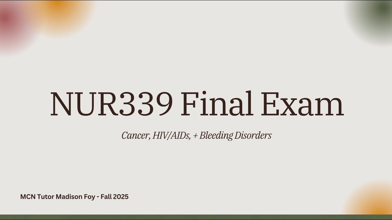 PathoPharm 2 Final Exam Tutor Review Zoom