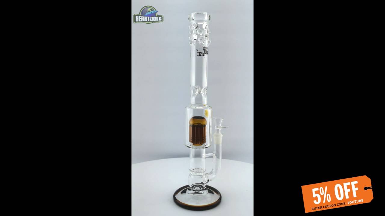 BLACK LEAF DOUBLE PERCOLATOR BONG [HD] [HERBTOOLS]