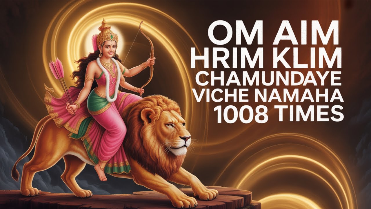 Om Aim Hrim Klim Chamundaye Viche Namaha 1008 times | Most Powerful Durga Chamunda mantra