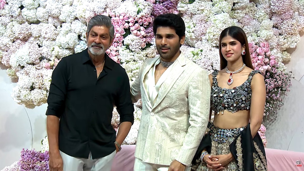 Jagapathi Babu Vennela Kishore Manchu Lakshmi Vsuals at Allu Sirish & Nayanika Pre-Wedding Reception