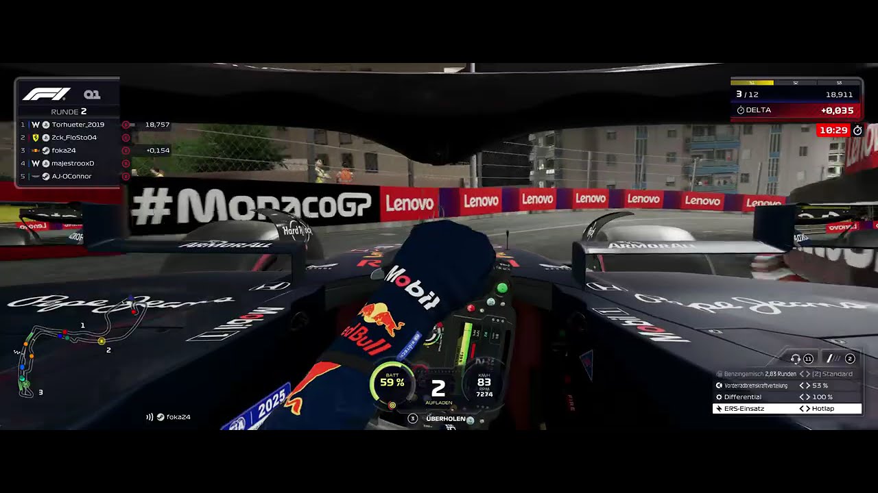 ESRT Hotlap Monaco Season 12 Pro League no Assist Cockpit Cam F1 25 Red Bull Honda