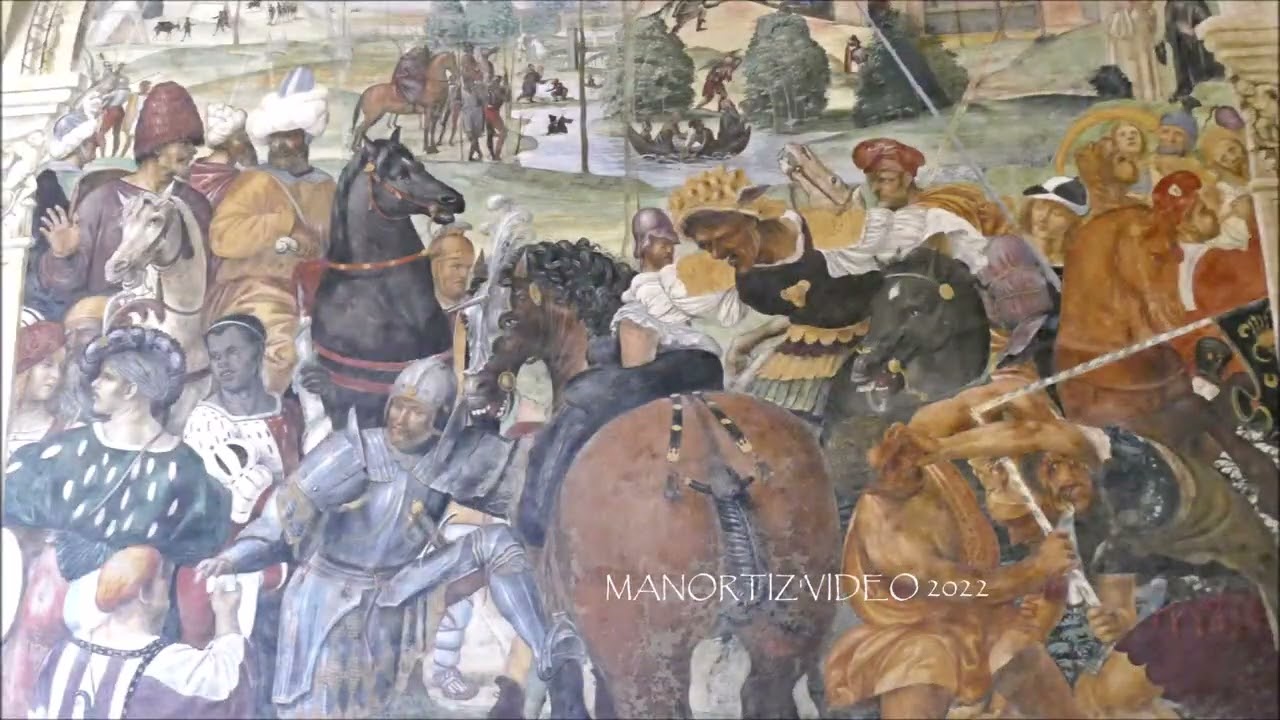 il SODOMA, Life of St Benedict, predicts the destruction of Montecassino, Monte Oliveto Abbey