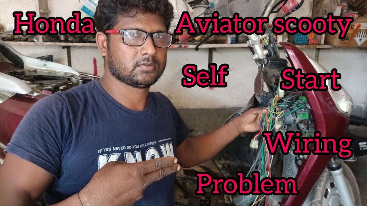 Honda Aviator scooty self start wiring problem solve #video