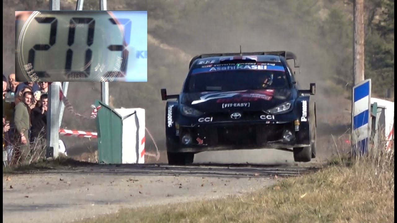 Rallye Monte Carlo 2024 flat out at 203 km/h day 3