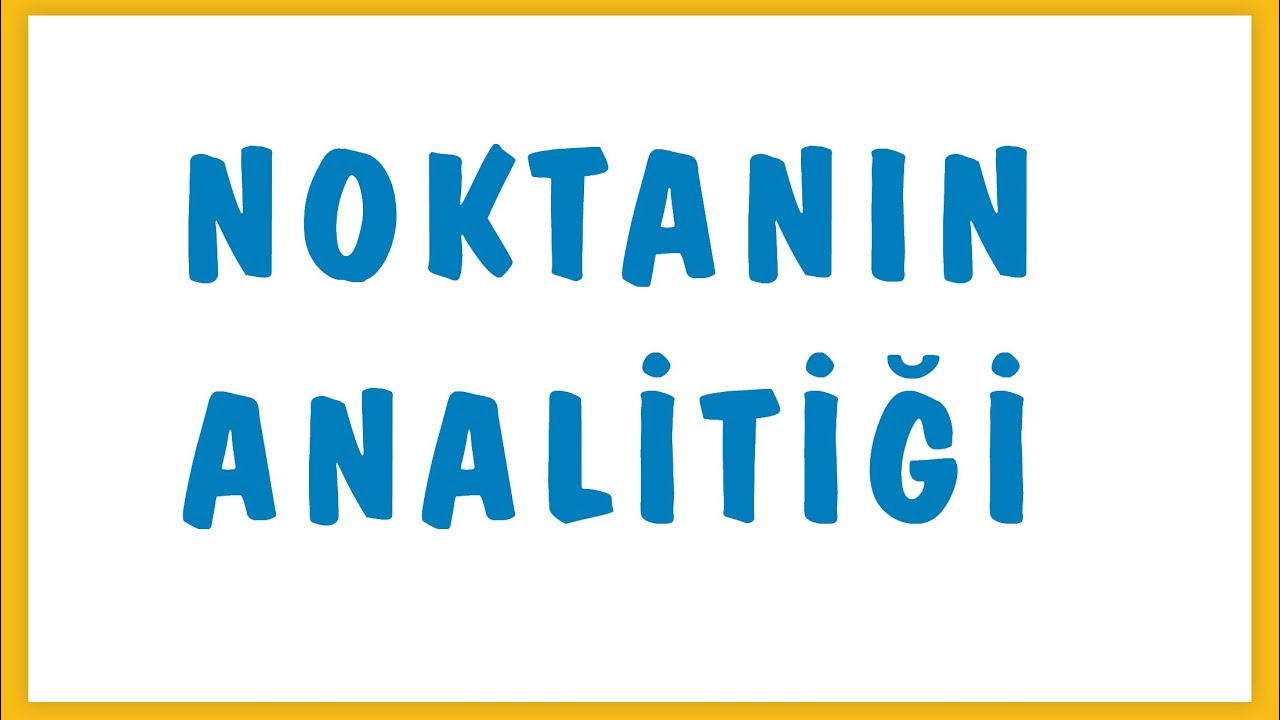 NOKTANIN ANALİTİĞİ | ŞENOL HOCA