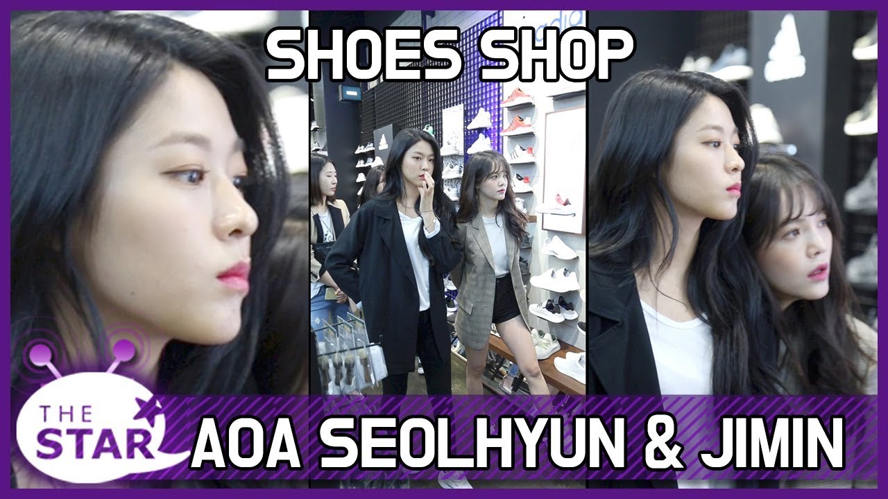 AOA 설현(Seolhyun) 지민(Jimin) 실물느낌!? '운동화 사러 온 AOA?' (더스타세로영상, JD스포츠 런칭 오픈행사)