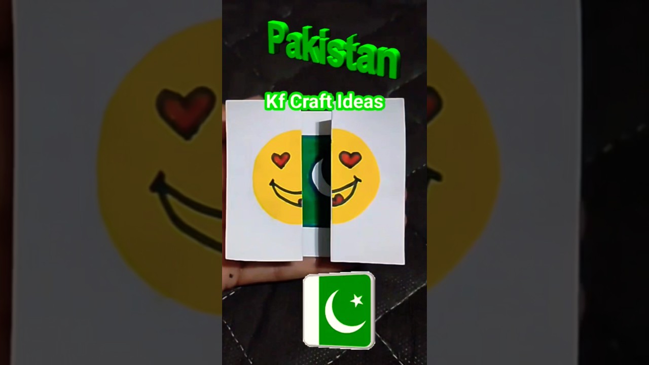 ✨ Last Minute Drawing Idea for 14 August! 🇵🇰 Emoji Flag 🥰💚 #Shorts  #Pakistan#flag#drawing#trending