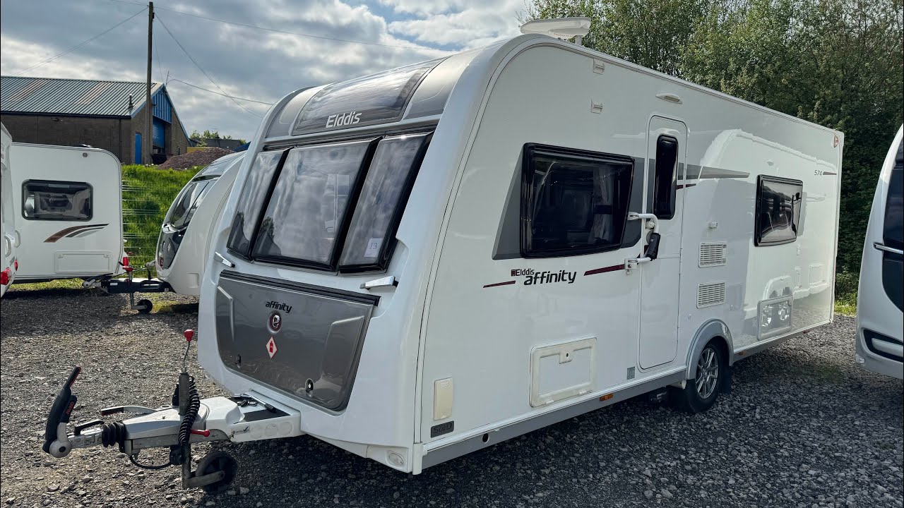 2015 Elddis Affinity 574 twin single beds caravan.